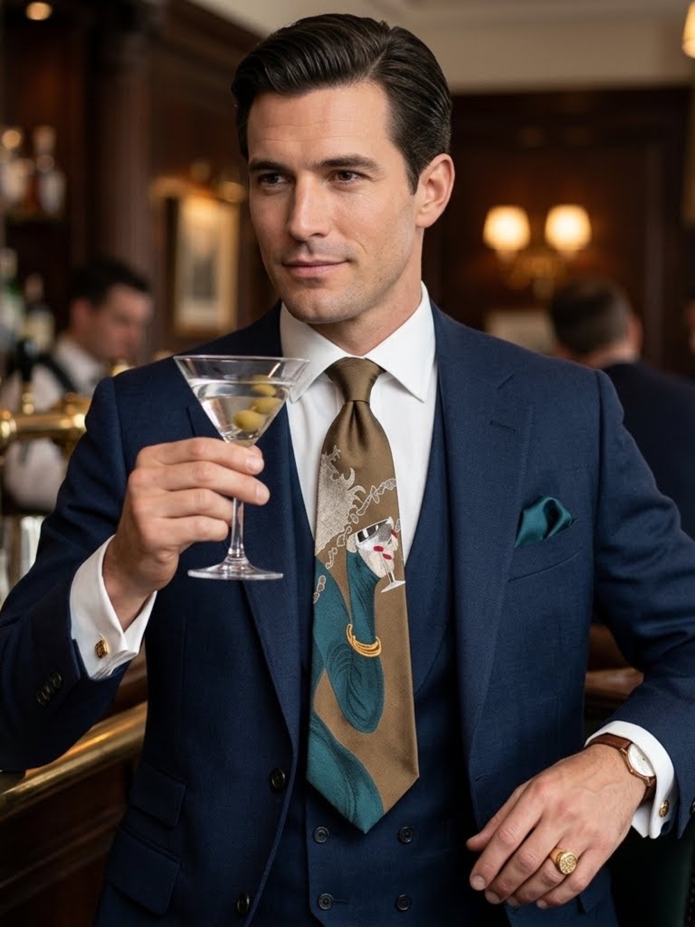 Stunning unusual silk tie